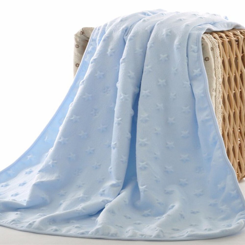 Blue Stars Baby & Child Throw Blanket, Set of 2